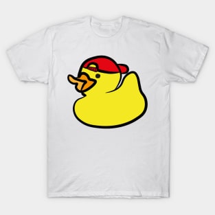 Cute rubber duck wearing a backwards baseball cap T-Shirt